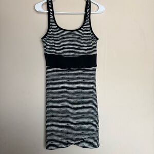 Title Nine Black and White Striped Mini Dress Size Small
